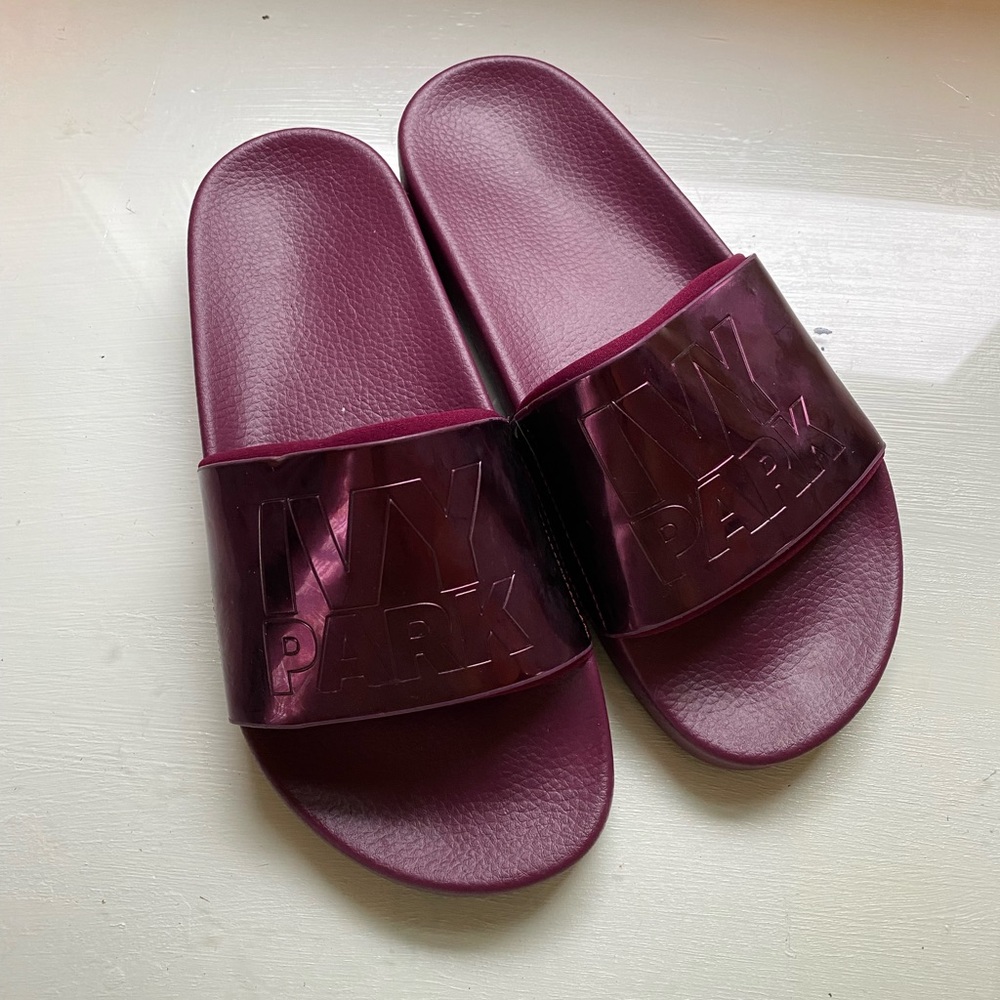 Ivy Park purple slides size 7